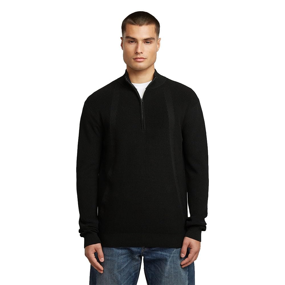 G-Star Herren Structure Half Zip Knit Sweater