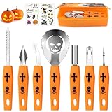 HuaQi Pumpkin Carving Kit Pumpkin Carving Tools Pumpkin Carving Knife,Halloween Professional Pumpkin Carving Tools Pumpkin Carving Kits with Storage Box