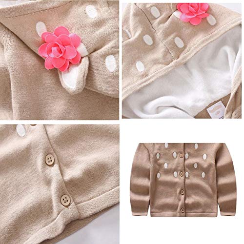 Kids Girl Cotton Cardigan Sweater Print Cotton Hooded Knit Cardigan Sweaters for Girls2