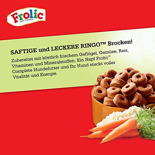 Frolic Hundefutter Trockenfutter mit Geflügel, Gemüse und Reis, 5 Beutel (5 x 1,5kg)