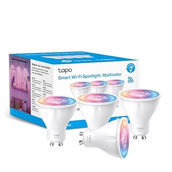 Tapo Smart GU10 Led Bulbs Wi-Fi Multicolour LED Spotlight Bulb (Pack of 4)