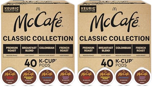 Image of McCafe Classic Collection,-Serve Coffee K-Cup Pods,Classic Collection Variety Pack,40 Count (Pack of 2)