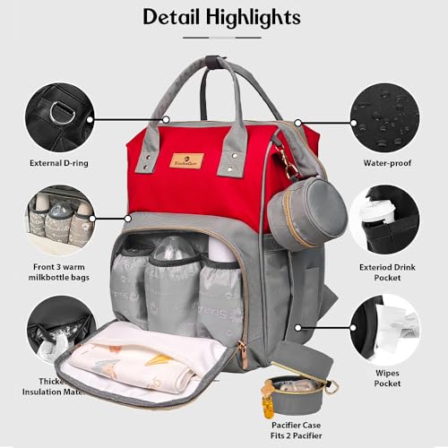 Image of StarAndDaisy Baby Bag for Mothers Travel /Maternity Bag with 16 Multi-Purpose Pockets with Quick Access Diaper & Mobile Pocket /Diaper Bag for Baby