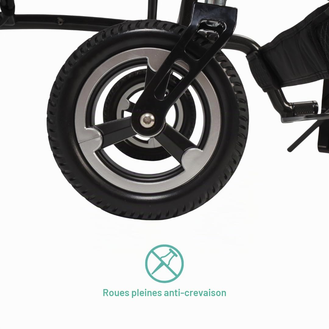 Fauteuil roulant électrique pliant ultraléger en fibre de carbone 10.8kg MAS Mobility Aid Social Marque espagnole Le fauteuil roulant électrique pliant ultraléger de qualité et avec garantie 100%