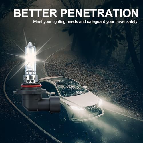 Wuzno 9005 Headlight Bulb, Hb3 Halogen 12v 60w, Standard 3800K Warm White, Clear Light High Low Beam Replacement Super Bright 2 pack - 1