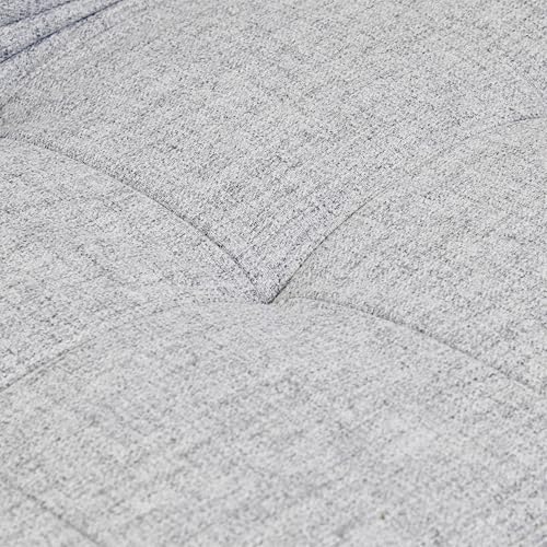 Image of Home Centre | Claudia Fabric 3-Seater Sofa Cum Bed | Sofa Bed with Lounger for Living Room | Solid Wood | Grey | 1 Year Warranty