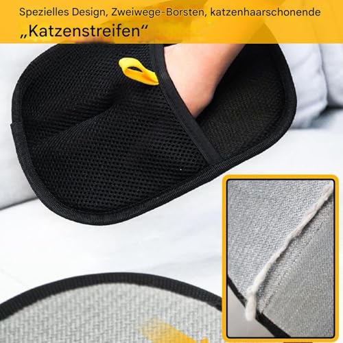 Generisch Fellmagnet, Pfotenmond Fellmagnet, Double-Sided-Pet-Grooming-Gloves, Fellhandschuhe Fingerlos Katze, Pet Hair Remover Glove, Hund Handschuhe Fellpflege Für Glattes und Gesundes Fell