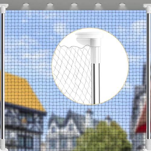 Teleskopstange katzennetz 160-300cm, katzennetz mit stangen für Balkon, teleskopstange katzennetz Balkon, teleskopstange für katzennetz, katzennetz für Balkon ohne Bohren Eisen Lackieren (Metall1)