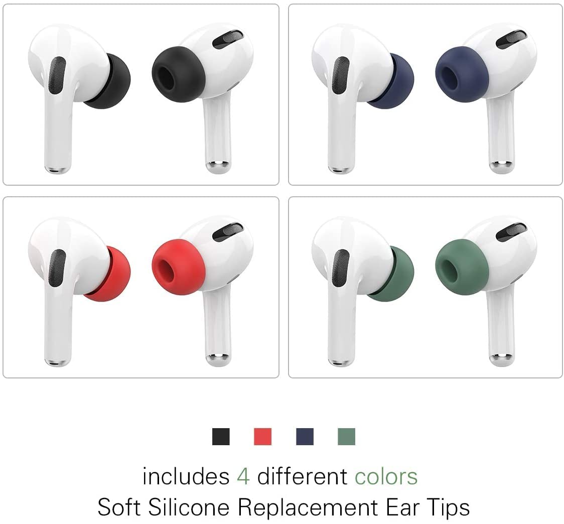3 Paires Embouts Silicone Pour AirPods Pro / AirPods Pro 2 - Avec Trou Réduction Bruit Et Garde-poussière - Kit Nettoyage Inclus