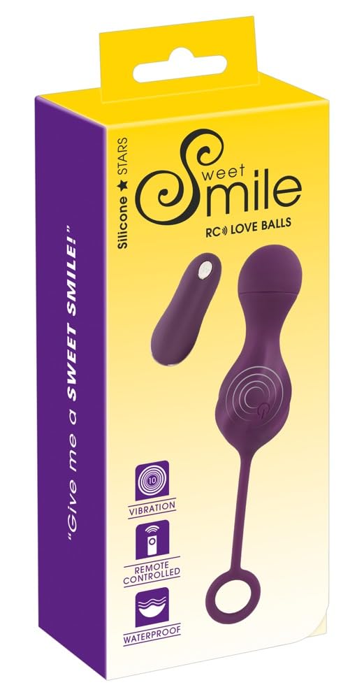 Sweet Smile Remote Controlled Bolas de amor Púrpura 17 cm
