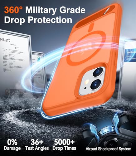 Image of Magnetic Compatible with iPhone 11 Phone Case, [Built-in Invisible Kickstand][Compatible with MagSafe] [Military Grade Shockproof] Slim Translucent Matte Phone Case for iPhone 11 6.1 inch