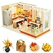 Spilay Dollhouse Miniature with Furniture,DIY Dollhouse Kit Mini Modern Kitchen Home Model with Music Box ,1:24 Scale 3D Puzzle Creative Room Toys Best Christmas Birthday Gift for Lovers and Children