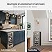 Wine Fridge Refrigerator 30 Inch Wine Cooler Bundle Built-In or Freestanding Wine Fridge with Glass Door Large Capacity Holds 58 Bottles Beverage For Home Bar Kitchen