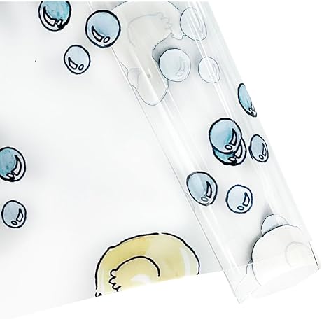 ONEART | Water Drop and Duck Clear TPU Vinyl, 12"×54" Transparent Vinyl...