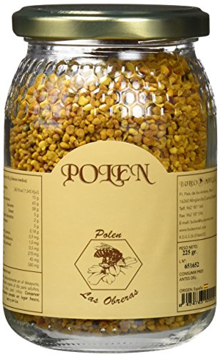Polen de Abeja natural. Polen Las Obreras en envase de 225 grs. Origen España 100%. Pequeño tesoro alimenticio que las abejas extraen de diversas flores. Origen, Cuenca.
