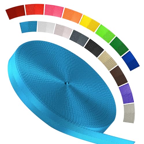 Image of Polyester Webbing Strap 16+Colors - 1 inch&1.5 inch&1.9 inch - 16.5 25 33 55 Yards Heavy Duty Webbing Roll, Flat Webbing Strap for Indoor&Outdoor Gear, Climbing, DIY Crafting, Repairing
