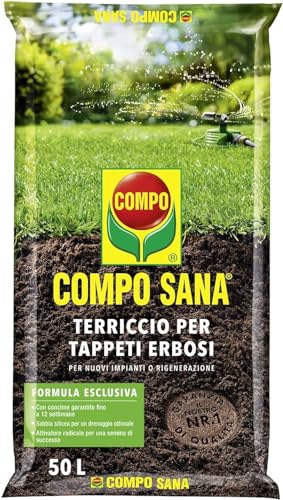 COMPO SANA Terriccio per Tappeti Erbosi, Per Nuovi Impianti, Per