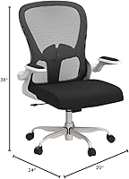 Vista 2 de Silla de oficina ergonómica, cómoda silla giratoria para oficina en casa, silla de escritorio de malla transpirable, silla de computadora de apoyo