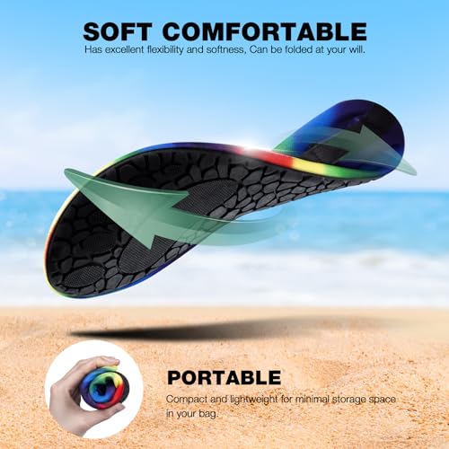 Image of SIMARI Water Shoes for Women Men Swim Aqua Socks Beach Pool Essentials Barefoot Surf River Boat Kayak Sea Yoga Sand Exercise Sport Accessories Breathable Quick-Dry Adult Youth Kid Size SWS001