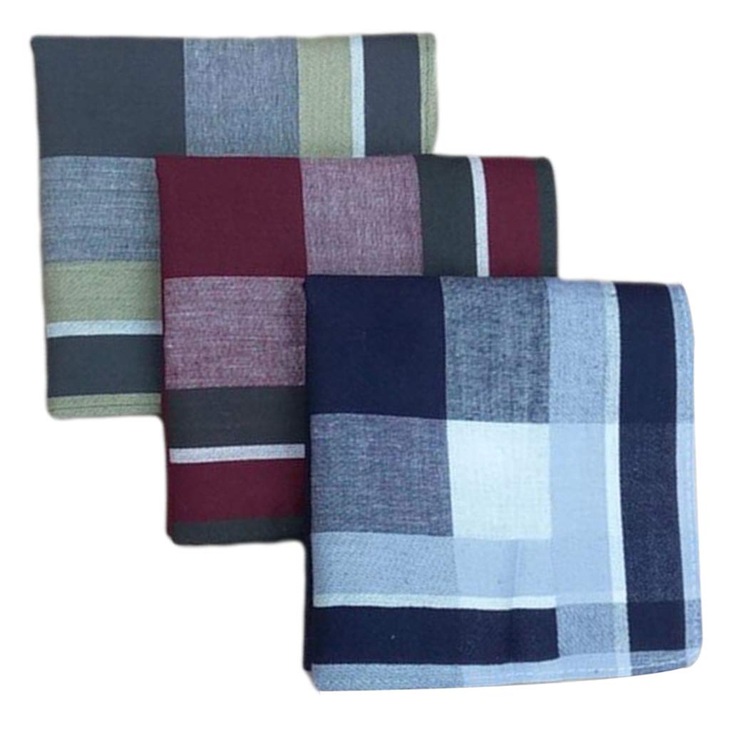 12x 100% Baumwolle Plaid Taschentücher Taschentuch Einstecktuch Stofftaschentücher 40cm für Männer Frauen