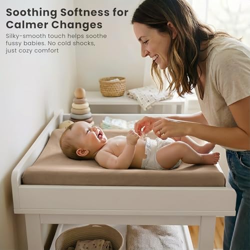 Image of Konssy 3 Pack Stretchy Changing Pad Covers, 32 inchx16 inch Changing Table Sheets