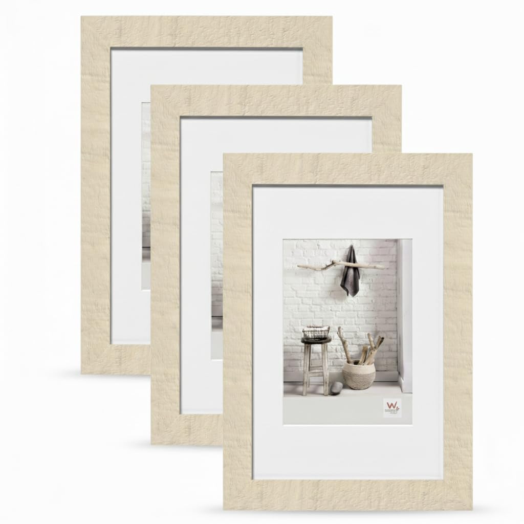 walther design Bilderrahmen weiss 13x18 cm 3er Pack Home Holzrahmen HO318W3