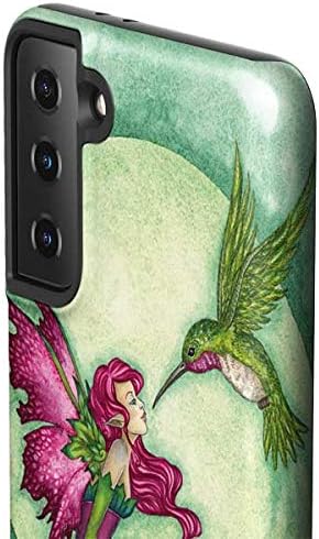 Skinit Pro Phone Case Compatible with Galaxy S21 Plus 5G - Officially Licensed Flirting Fairy and Hummingbird by Amy Brown Design