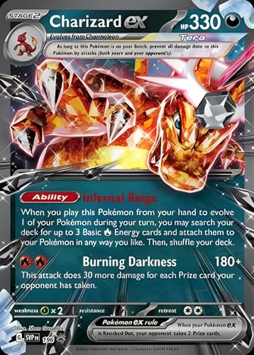 Charizard EX SVP196 Jumbo Carte promotionnelle lenticulaire surdimensionnée | Grande carte Pokémon XXL | Étoile noire écarlate et violette | Authentifiée...