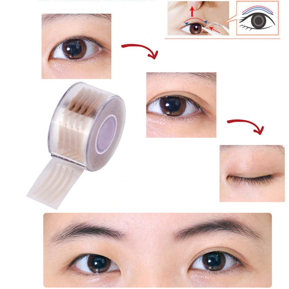 SOLUSTRE 600pcs Invisible Double Eyelid Tape Stickers Eyelid Tape Eyelid Lifter Strips Double Eyelid Tape Mono- eyelids (Mesh Pattern S)