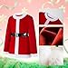 Ahfiwaso Green Santa Monster Adult Christmas Costume Set - 7PCS Santa Claus Outfit with Mask Included XXXL