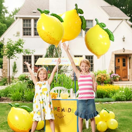 Image of Lemon Foil Balloons She Found Her Main Squeeze Bridal Shower Baby Shower Amalfi Coast Wedding Hawaiian Luau Summer Party Decorations Lemonade Stand Supplies Freshly Graduated Lemon Themed Party Decor