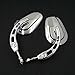 HTTMT MT398A-CD Chrome Big Side Mirrors Compatible with 1984 and up Harley Davidson