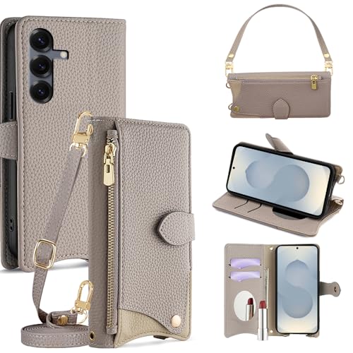 For Galaxy S26 Plus �P�[�X �蒠�^ �V�����_�[ For �M�����N�V�[S26 �v���X SC-52G/SCG38 �J�o�[ ���z�^�y �X�g���b�v ��+�Z 2�{�z���ϋ��t�� �W�b�p�[���K���� �J�[�h���[ ���u�� �ω��� PU���U�[ �h�w�� ����