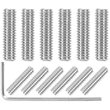 MOLUCKFU 12個 ギターブリッジサドルネジ 属製 高耐久調整用スクリュー 六角レンチ付 エレキギター用交換パーツ 琴码螺丝 楽器修理に