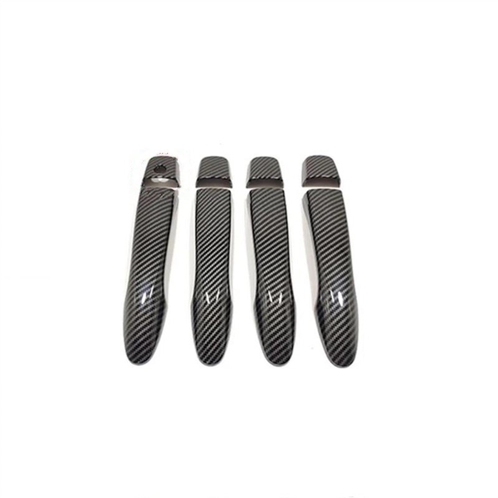 Noheeu B Lack Chrome Carbon Car Door Handle Frame Cover Trim For Nissan For Maxima Pulsar C13 For Kadjar 2015-2018(B)