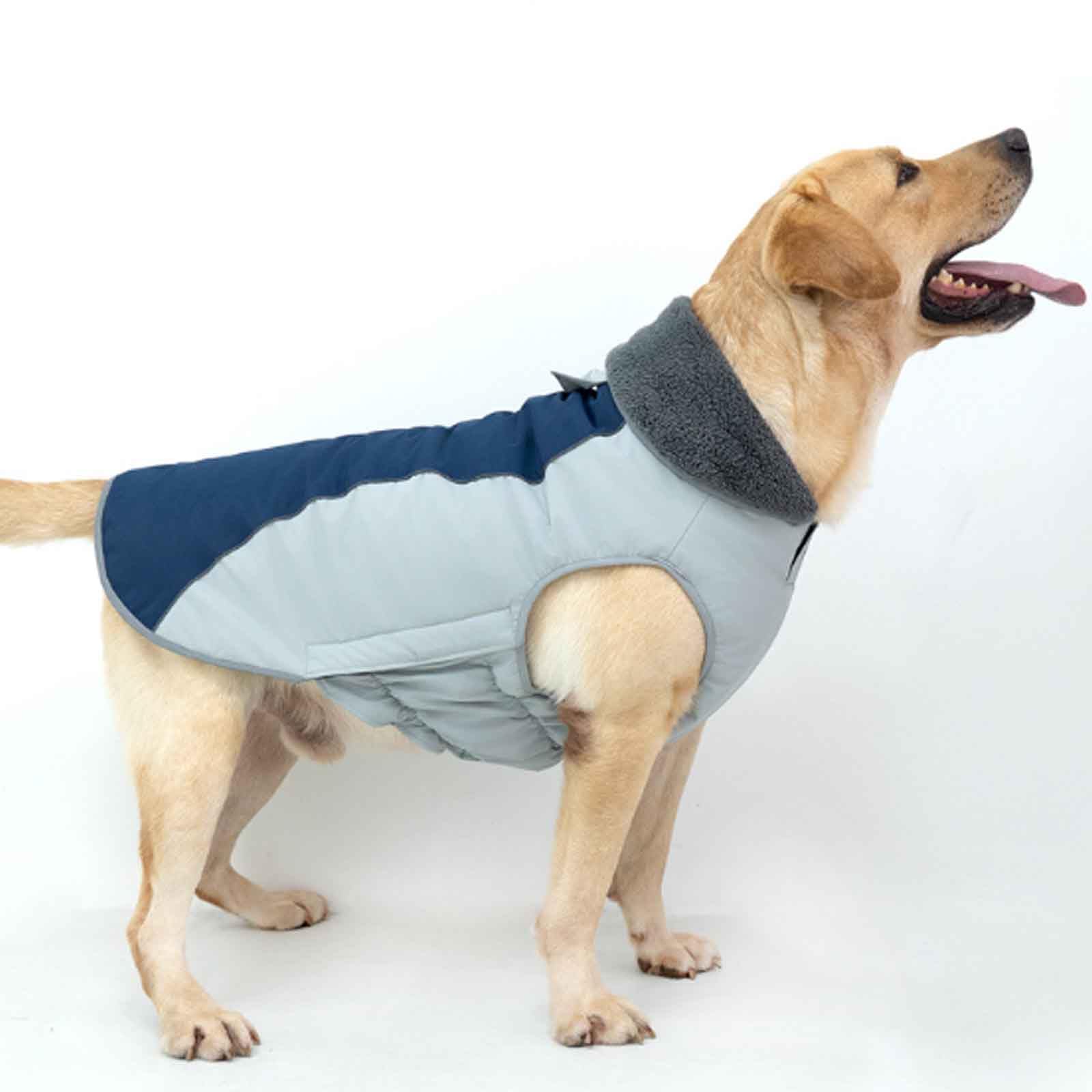 Hundemantel Wasserdicht, Warme Hundejacke, Hunde Wintermantel Mit Geschirr Offnung, Für Den Spätherbst Und Den Frühwinter, Für Mittelere Und Große Hunde,Black+Brown,XXL