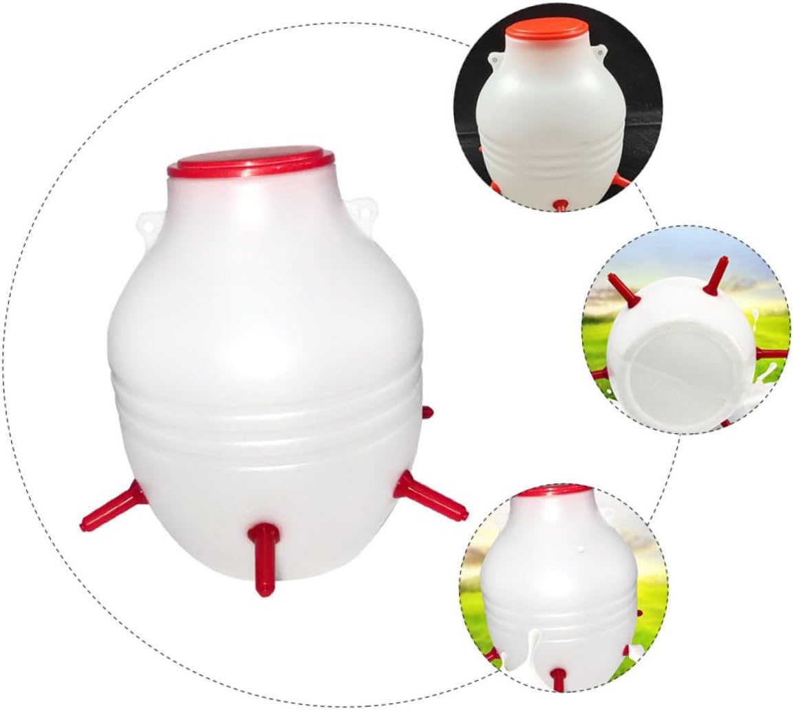 Toyvian Nipples High Temp Resistance Lamb Milk Bucket Easy Install Poultry Breeding Feeder