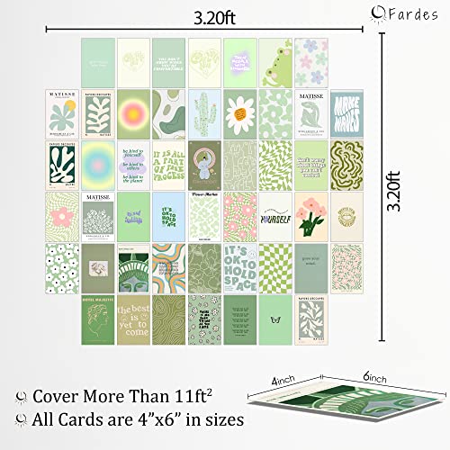 Image of Sage Green Room Decor Aesthetic, Sage Green Home Decor Wall Art for Bedroom, Preppy Room Decor for Teen Girls, Cute Prints for Dorm Decor