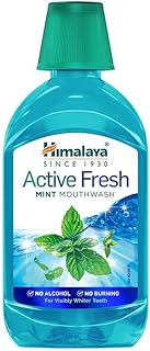 Himalaya Active Fresh Mint Mouthwash 215ml-No Alcohol-Whiter Teeth,Fresh Breath,12hr Germ Protection