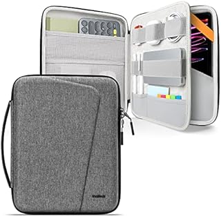 Inateck Twarde etui na tablet 11", kompatybilne z 11-calowym iPad Pro M2 2022, M1 2021, iPad Pro 11" 2018-2020, Galaxy Tab S8, amortyzująca torba, szare
