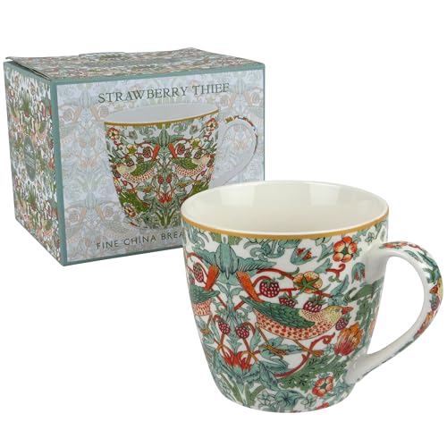 Mug en porcelaine fine Motif voleur de fraises de William Morris Vert