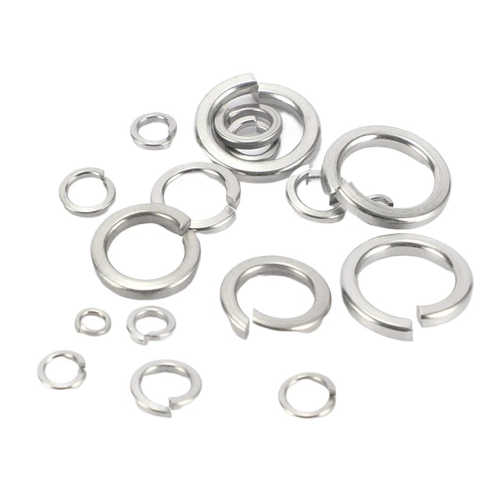 Arandelas Metalicas 10/50/ 100 Uds arandela de seguridad dividida con resorte junta elástica M1.6 M2 .5 M3 M4 M5 M6 M8 M10 M12 M16 M24 M27 M30 A2 acero inoxidable(M18,10Pcs)