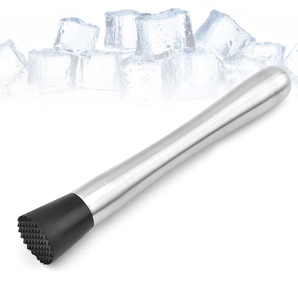 1PC Stainless Steel Broken Popsicle Cocktail Lemon Crushed Stirring Pound Muddler Broken Popsicle Bar Tool for Home Drinking Mixed