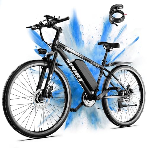 Image of Misodo Electric Bike for Adults, 1500W Peak Ebike, 480WH Removable Battery, Max 28MPH 65Miles, 26 inch Electric Mountain Bike, 7-Speed, Front Fork, Electric Bicycle for Commute & Outdoor