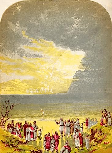 Tableau Christian traversant la rivière par Alexander Lydon impression sur toile salon 60x90cm
