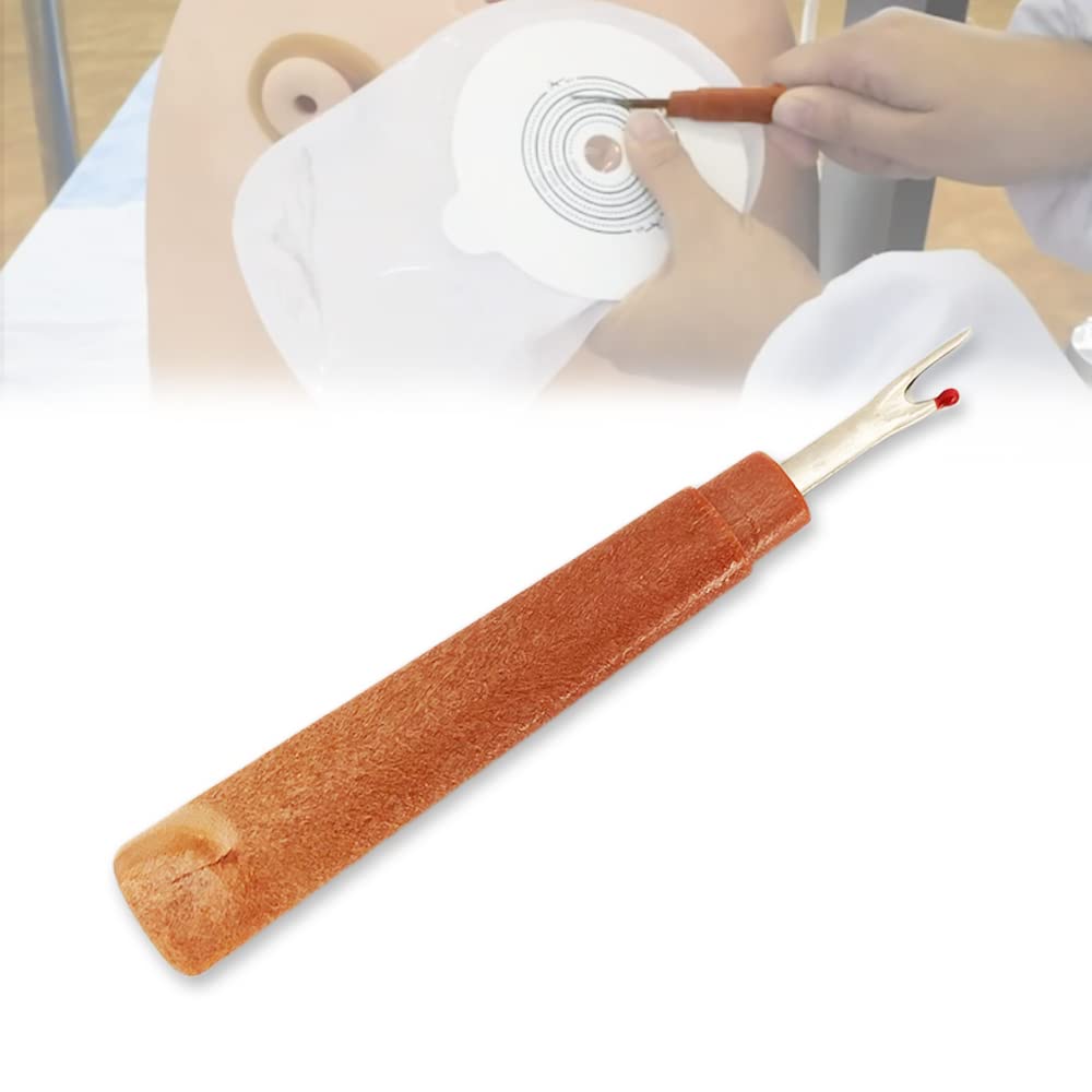 Ostomy Bag Scissor for Colostomy Ileostomy Care, Stoma Pouch Shear Nursing Cutter 5" with Blunt Round Tip