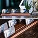 MaxGear Wood Business Card Holder for Desk, Multiple Wooden Desktop Card Display Stand Holders, Office Horizontal Walnut Organizer for Business Cards