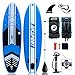 AKSPORT Set tavola SUP, tavola gonfiabile Stand Up Paddle Board, 320 x 81 x 15 cm, 15 cm di spessore, tavola da paddel surf premium, accessori completi