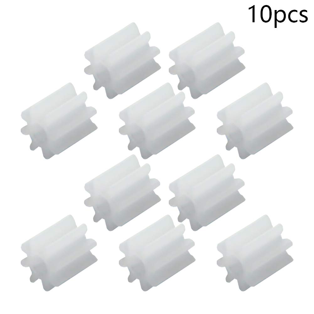 Jutagoss 10pcs Plastic Gears 8 Teeth Model 082A Reduction Gear Plastic Worm Gears for RC Car Robot Motor