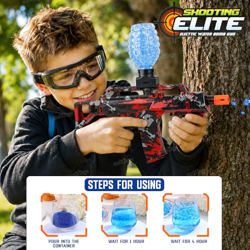 Image of Zest 4 Toyz Automatic Gel Blaster Toy Gun for Kids with 500 Gel Balls | USB Rechargeable Battery Operated Outdoor Target Shooting Game for Boys & Girls Age 6+ Birthday Gift - Assorted